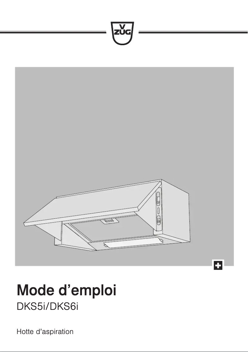 Page 1 de la notice Manuel utilisateur V-Zug DKS6in
