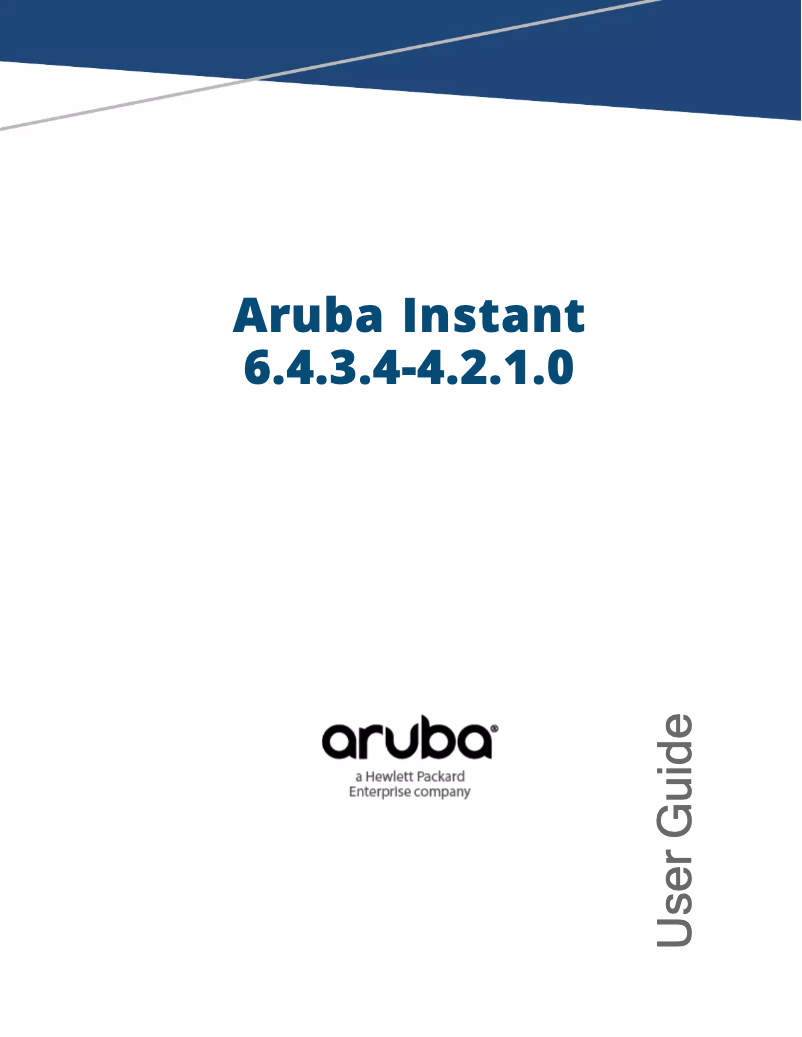 Page n°1 - Manuel utilisateur Aruba AP-204