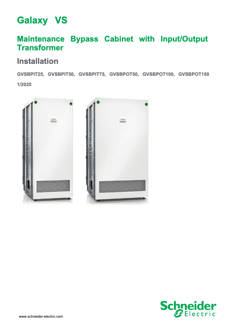 Page n°1 - Manuel utilisateur APC GVSBPIT50