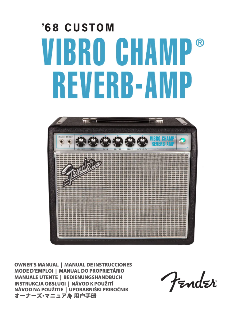 Page 1 de la notice Manuel utilisateur Fender '68 Custom Vibro Champ