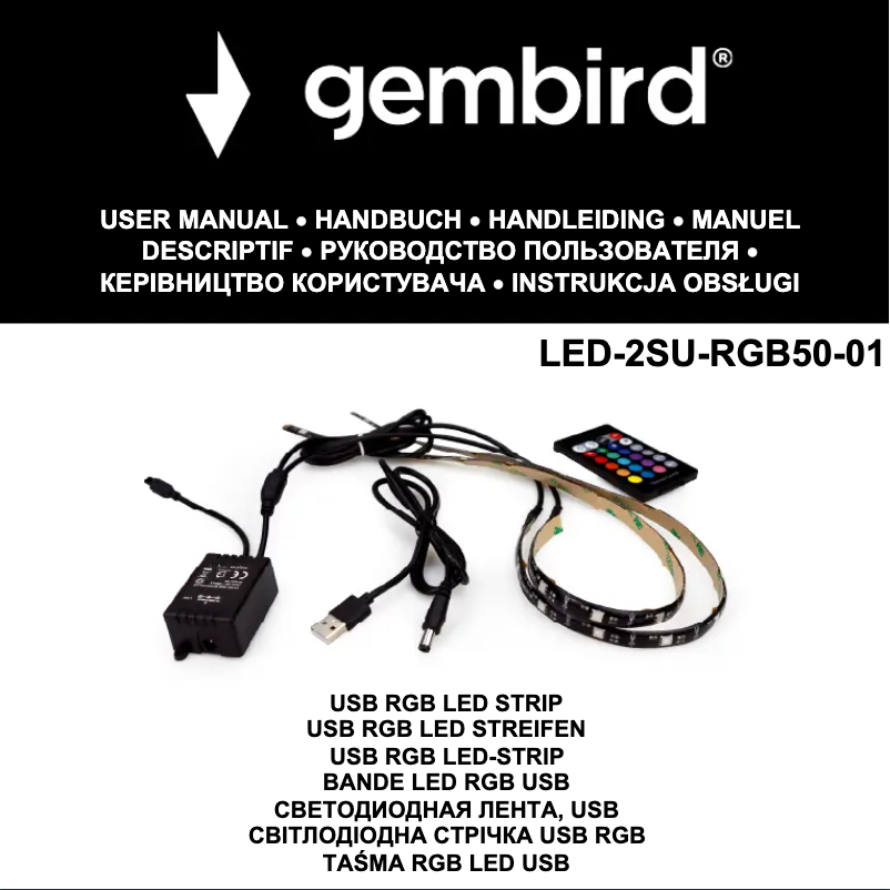 Página 1 del manual Manual de usuario Gembird LED-2SU-RGB50-01