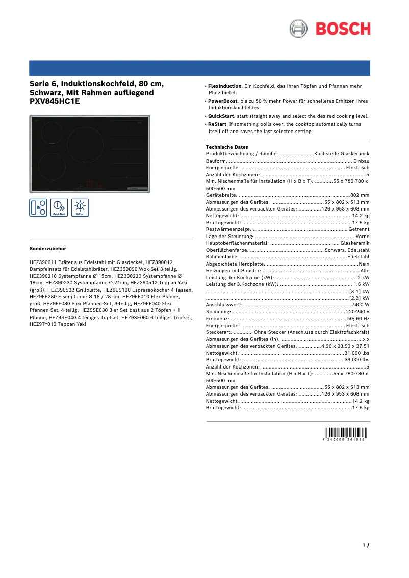 Image de la première page du manuel de l'appareil PXV845HC1E