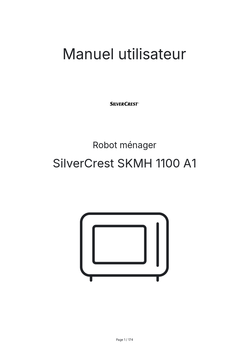 Image de la première page du manuel de l'appareil SKMH 1100 A1