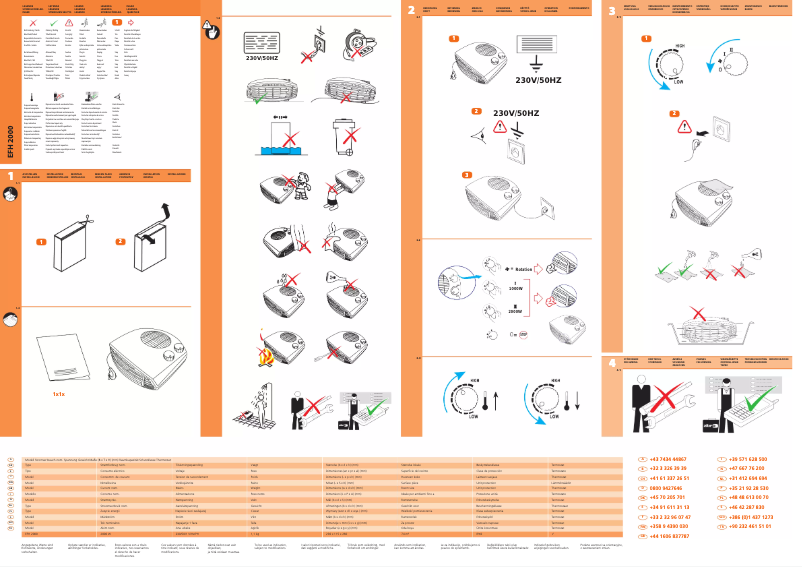 Page 1 de la notice Manuel utilisateur Zibro EFH 2000