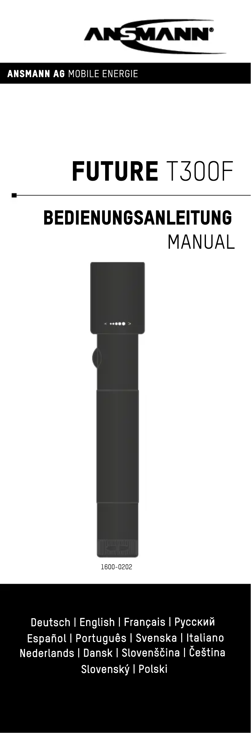 Page n°1 - Manuel utilisateur Ansmann Future T300F