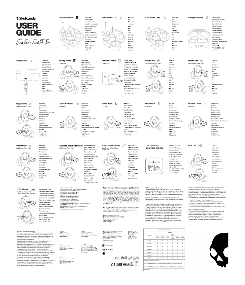 Page n°1 - Manuel utilisateur Skullcandy Sesh Evo