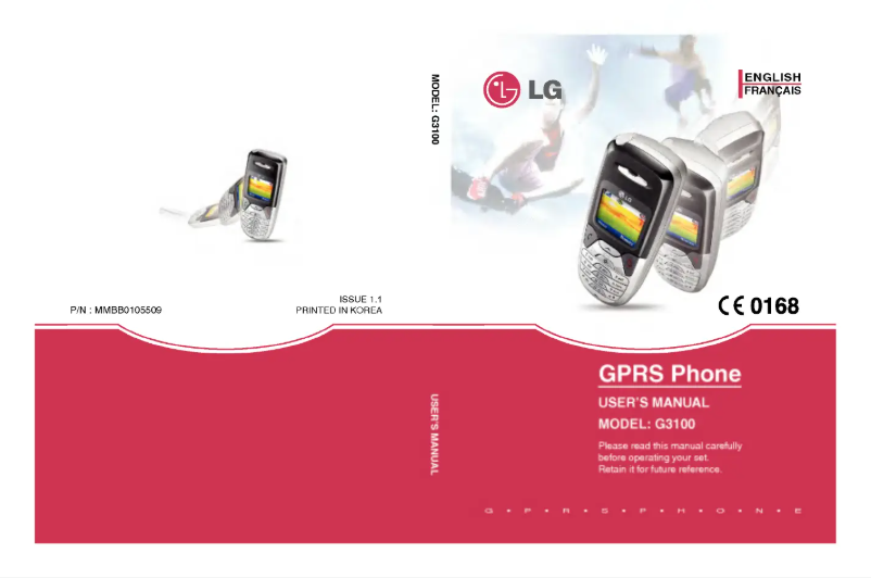 Page n°1 - Manuel utilisateur LG G3100