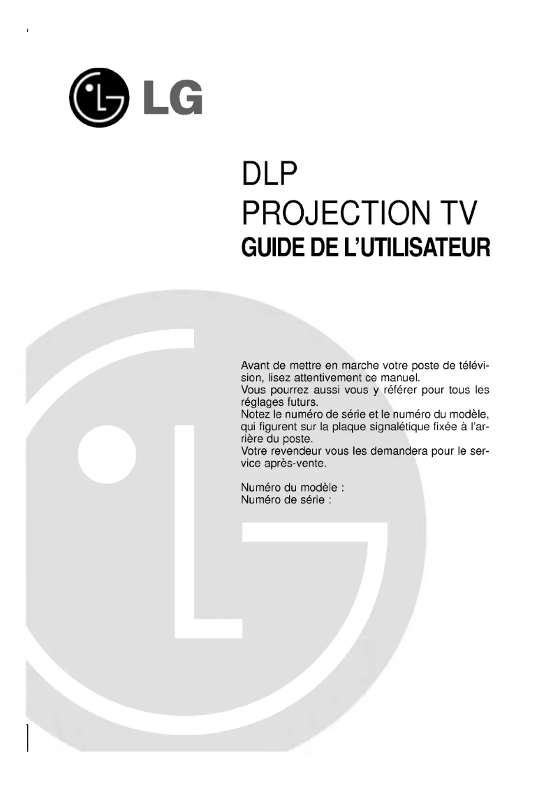 Image de la première page du manuel de l'appareil RT-44SZ60DB