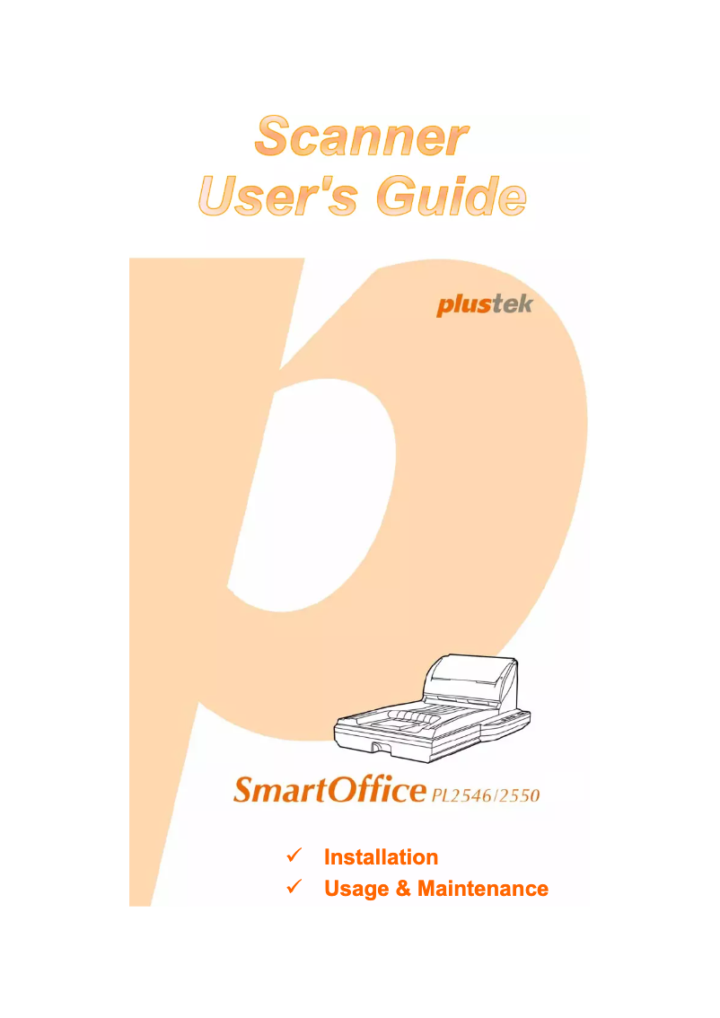 Page 1 de la notice Manuel utilisateur Plustek SmartOffice PL2546