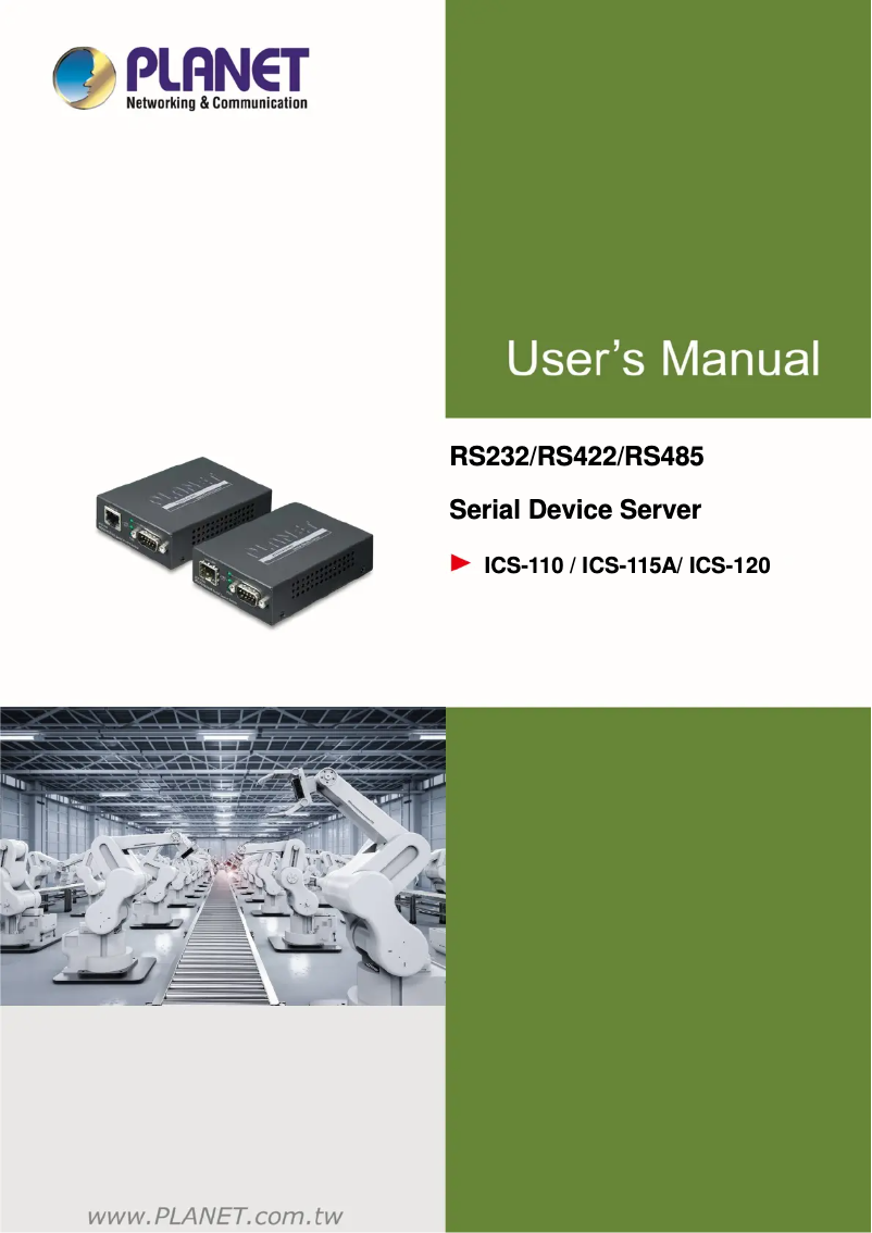 Image de la première page du manuel de l'appareil ICS-110