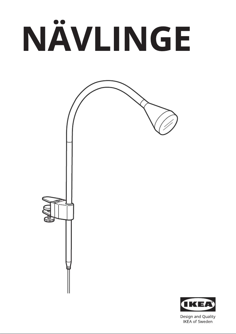 Page 1 de la notice Manuel utilisateur Ikea NÄVLINGE 104.098.33