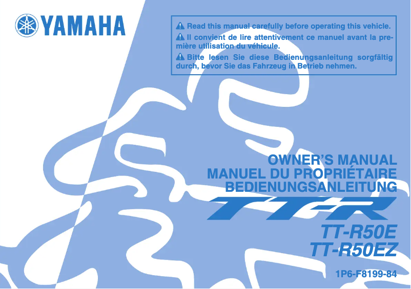 Image de la première page du manuel de l'appareil TT-R50E (2009)
