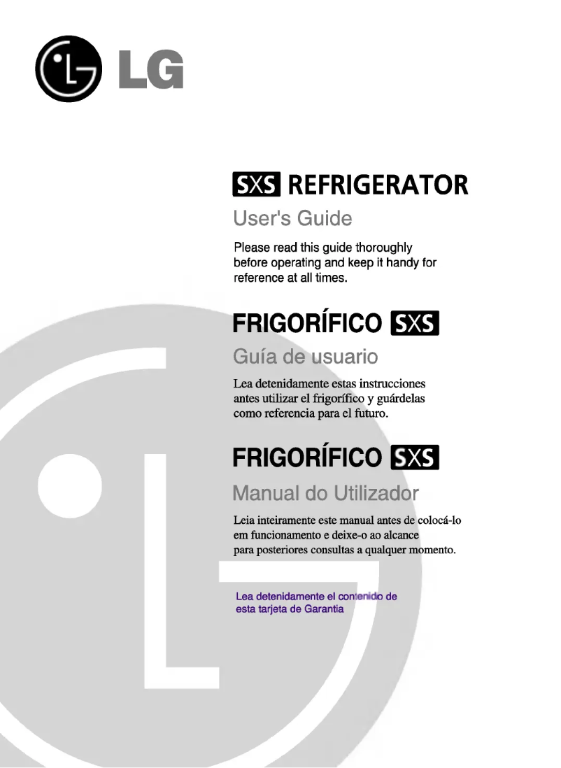 Page n°1 - Manuel utilisateur LG GC-P207TTHA