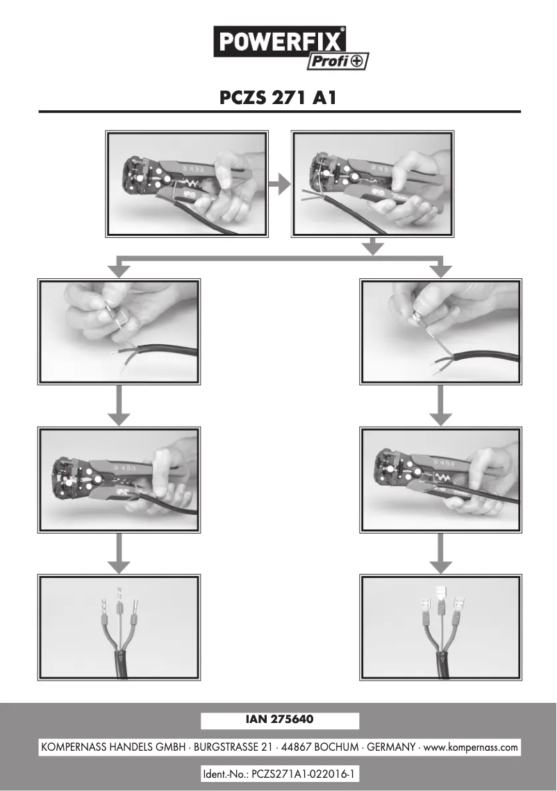 Page n°1 - Manuel utilisateur Powerfix PCZS 271 A1