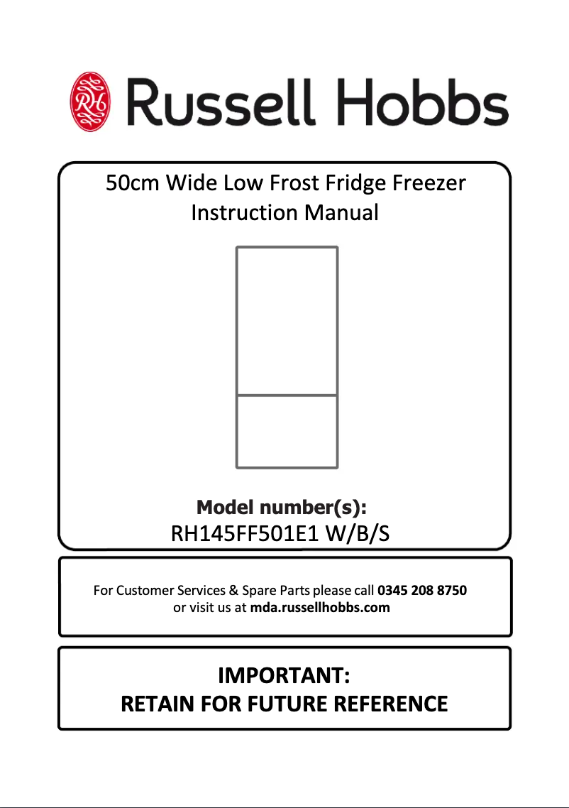 Imagen de la primera página del manual del dispositivo RH145FF501E1