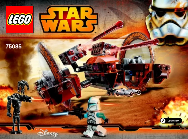 Page 1 de la notice Manuel utilisateur Lego Star Wars 75085