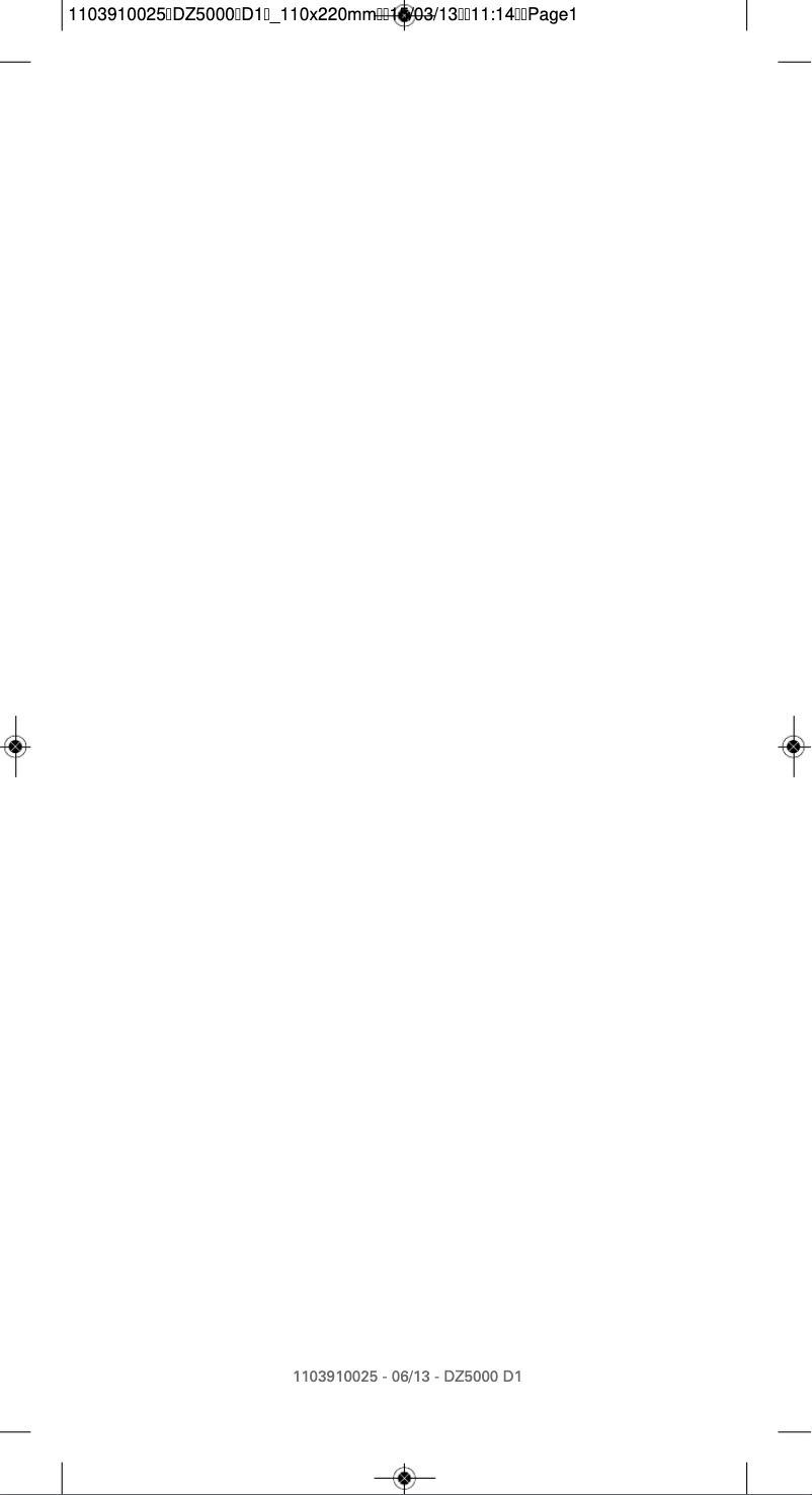 Page 1 de la notice Manuel utilisateur Rowenta Focus DZ5035