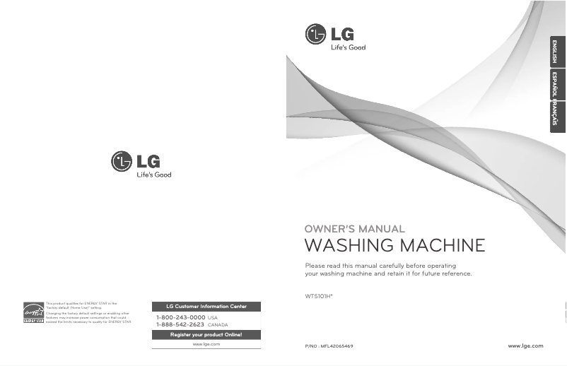 Page n°1 - Manuel utilisateur LG WT5101HW
