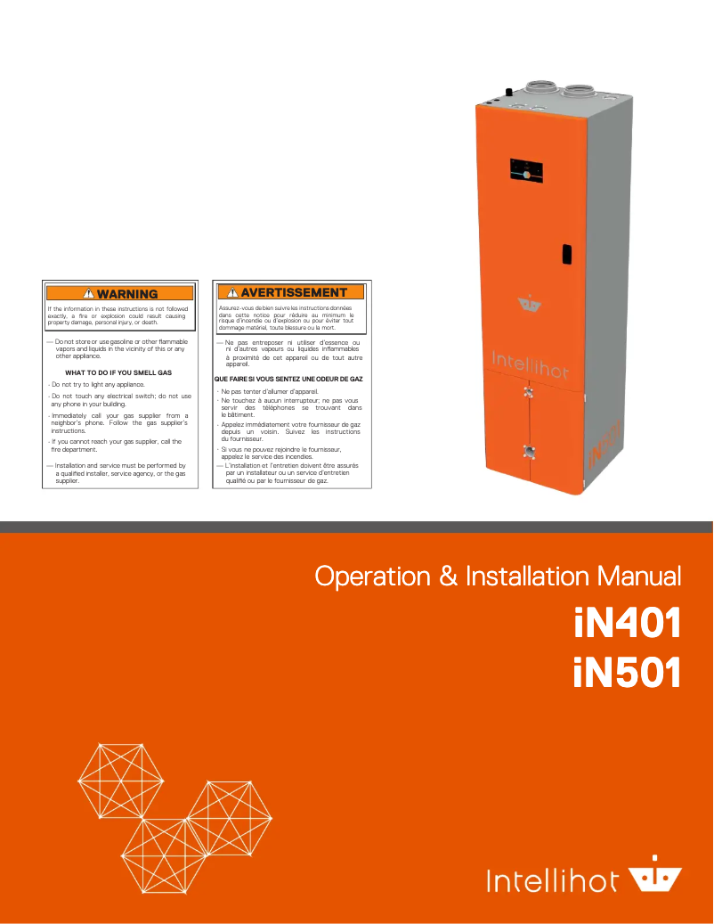 Image de la première page du manuel de l'appareil iN501