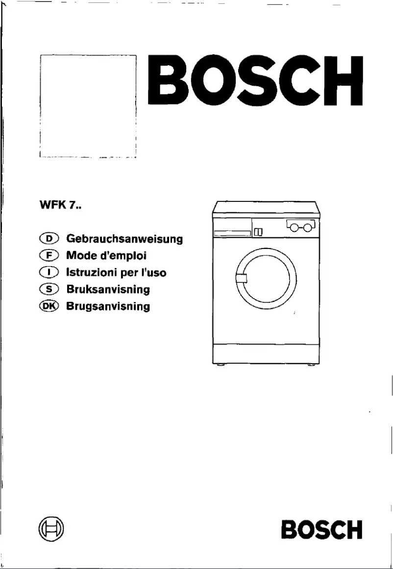 Page 1 de la notice Manuel utilisateur Bosch WFK7030