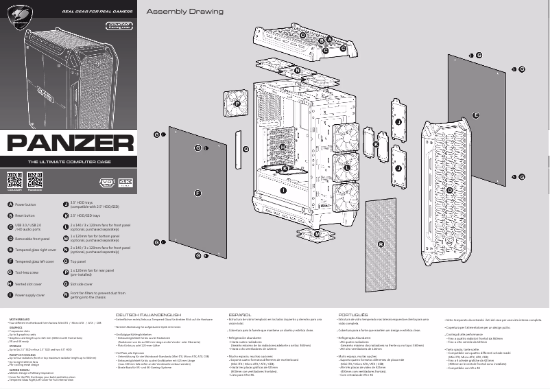 Page 1 de la notice Manuel utilisateur Cougar Panzer-S