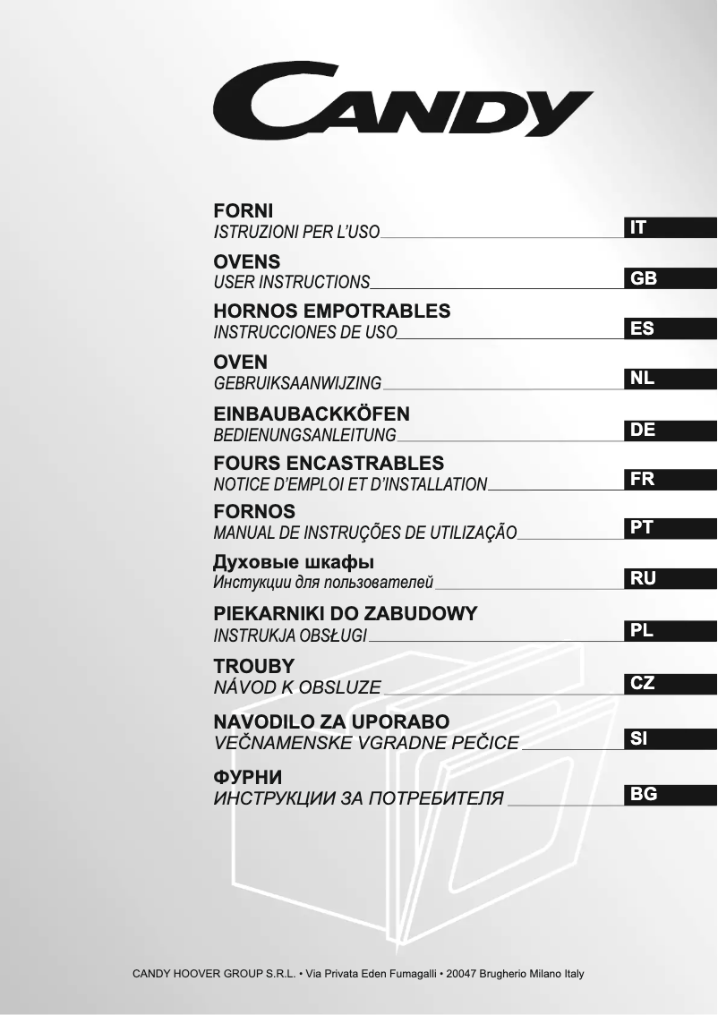 Page 1 de la notice Manuel utilisateur Candy CCOM 6099-6X