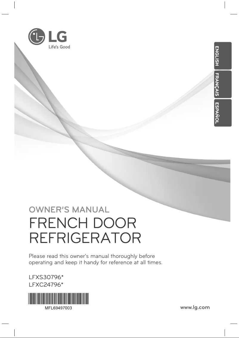 Page 1 de la notice Manuel utilisateur LG LFXS30796