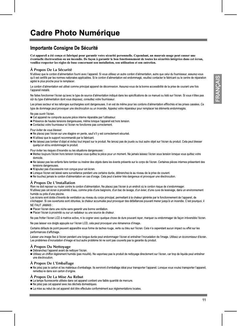 Image de la première page du manuel de l'appareil F7000N