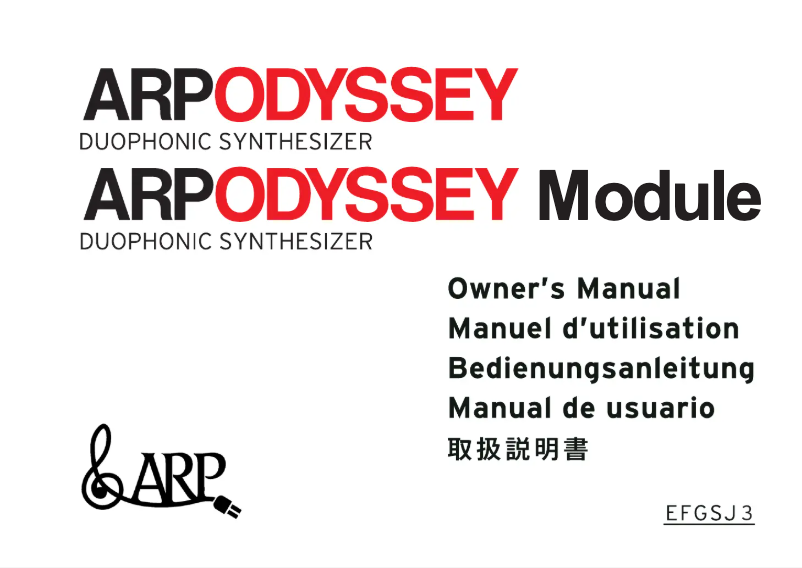 Page 1 de la notice Manuel utilisateur Korg ARP ODYSSEY FS