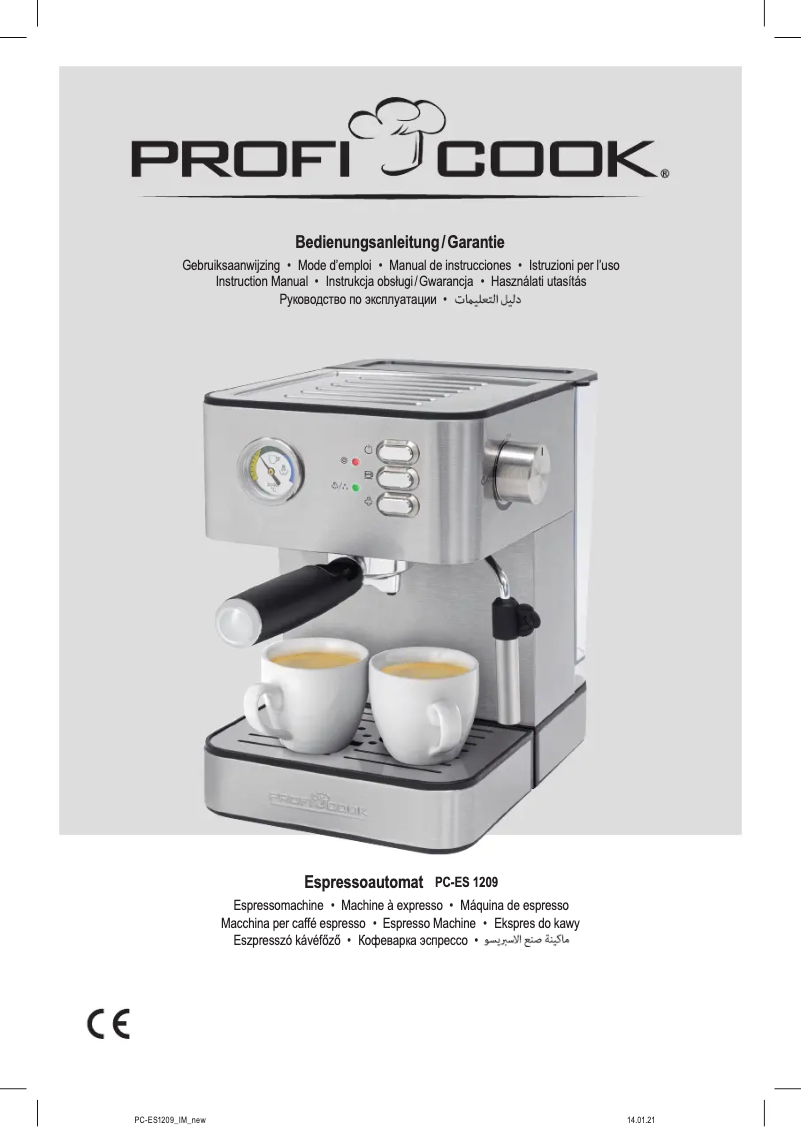 Image de la première page du manuel de l'appareil PC-ES 1209