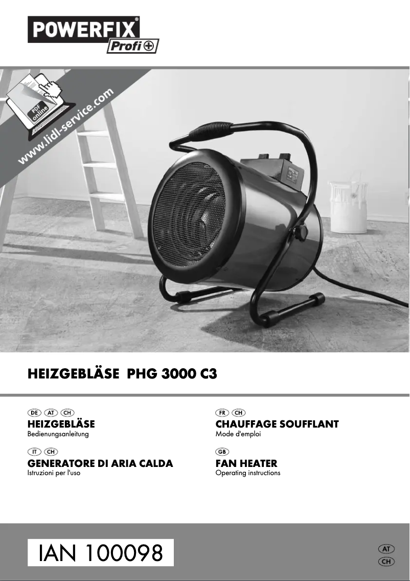 Page n°1 - Manuel utilisateur Powerfix PHG 3000 C3
