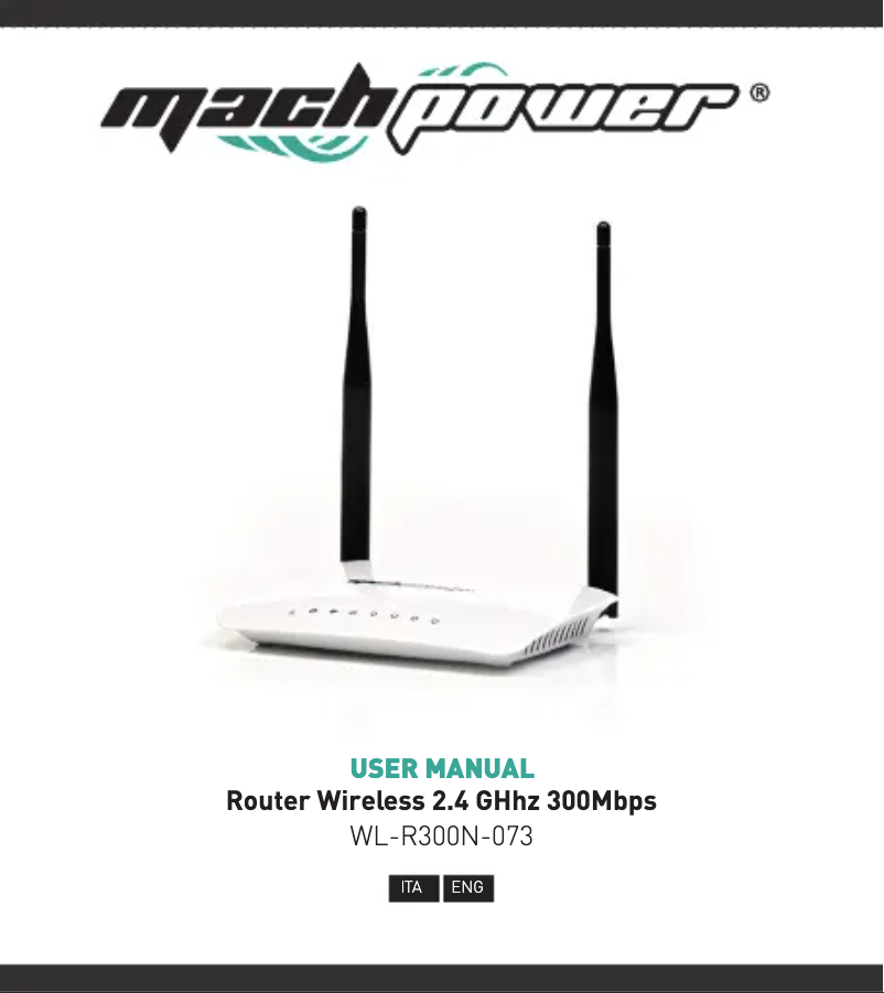 Image de la première page du manuel de l'appareil WL-R300N-073