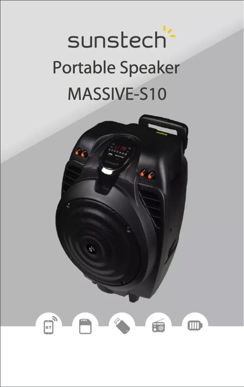 Page 1 de la notice Manuel utilisateur Sunstech MASSIVE-S10