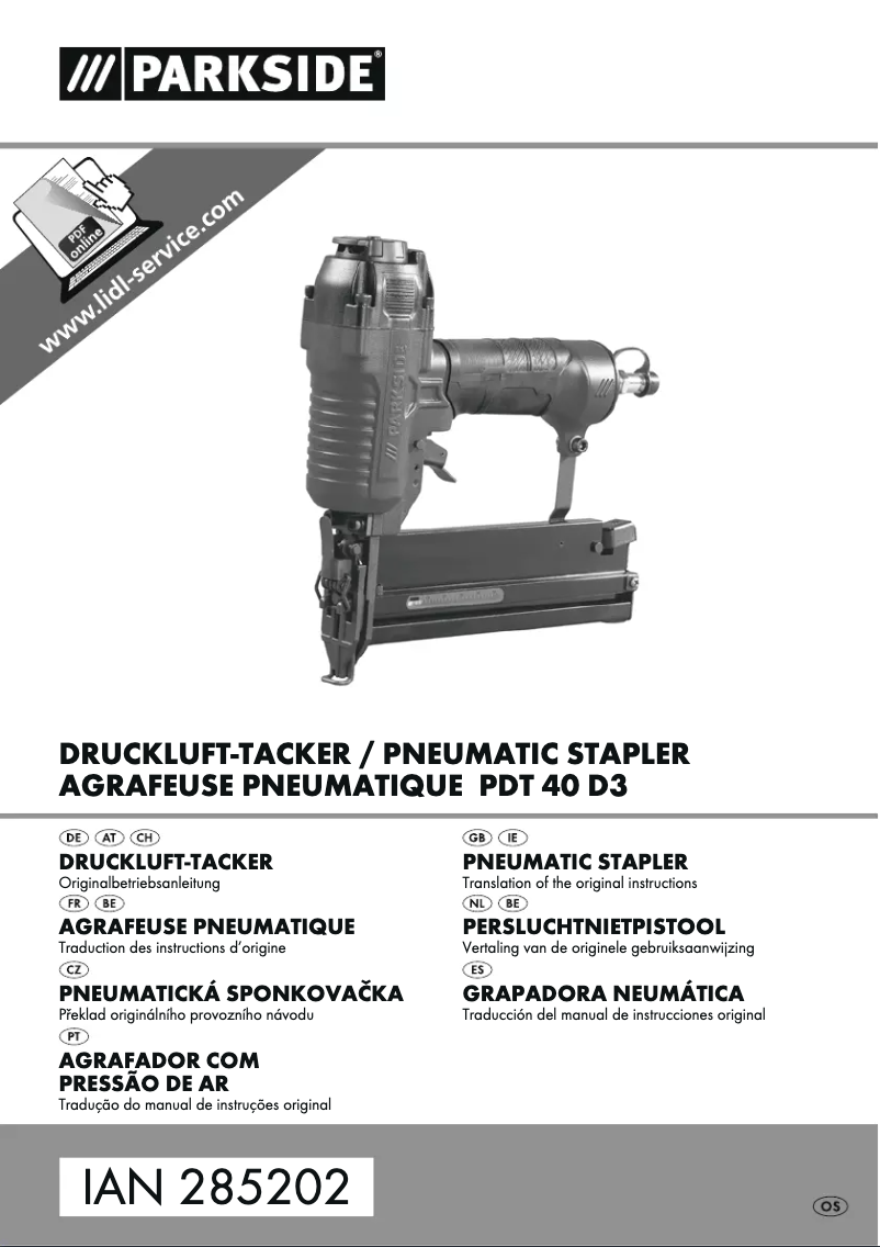 Page 1 de la notice Manuel utilisateur Parkside PDT 40 D3