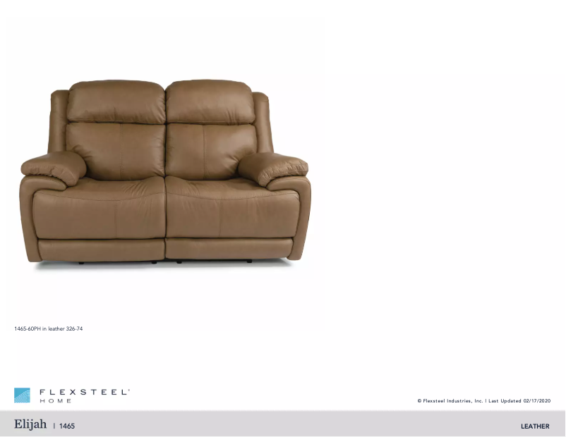 Page n°1 - Manuel utilisateur Flexsteel Elijah 1465-60PH