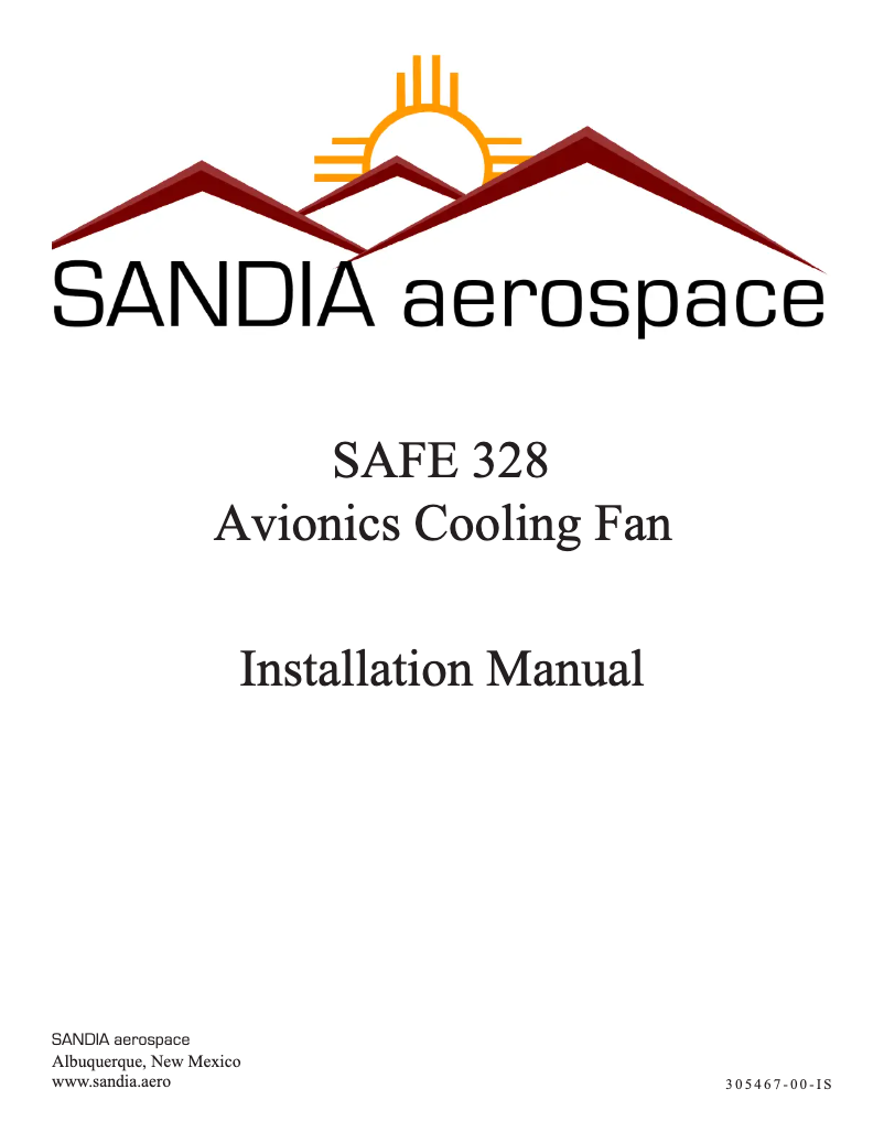 Page 1 de la notice Manuel utilisateur Sandia Aerospace SAFE 528