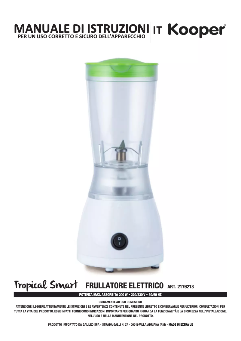 Page n°1 - Manuel utilisateur Kooper 2176213