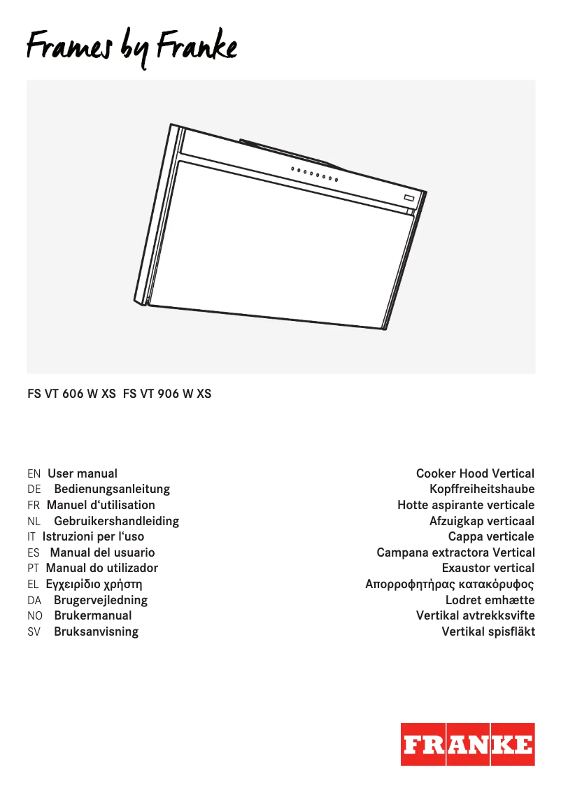 Page 1 de la notice Manuel utilisateur Franke FS VT 606 W XS