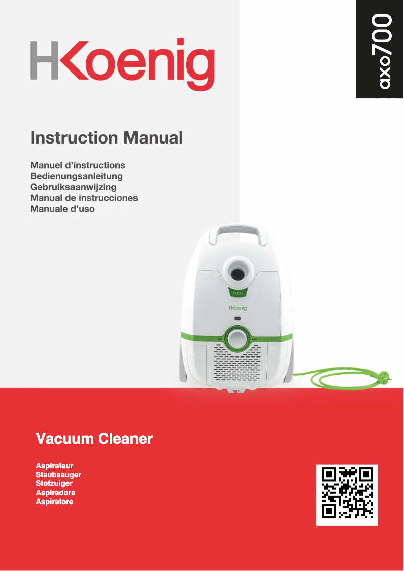 Page 1 de la notice Manuel utilisateur H.Koenig AXO700