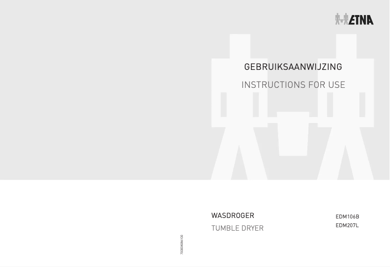 Image de la première page du manuel de l'appareil EDM207LWIT