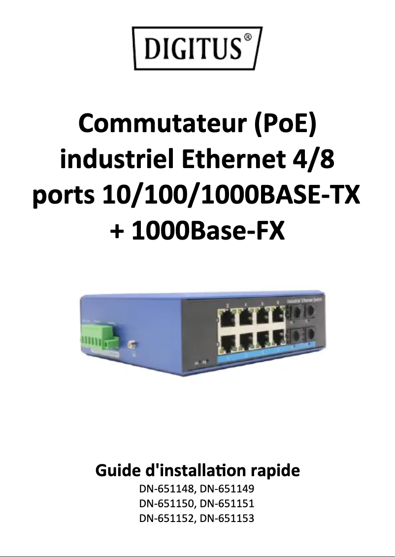 Page 1 of the manual User Manual Digitus DN-651153
