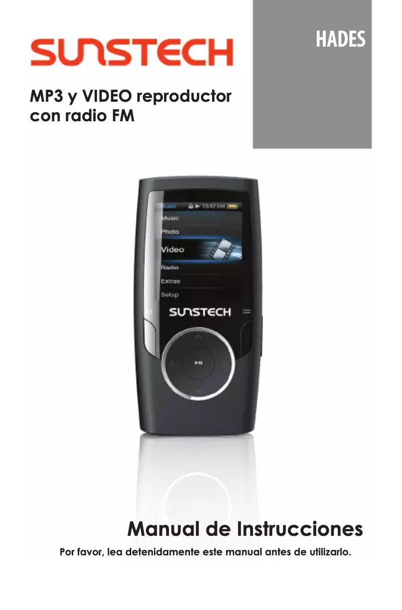 Page 1 de la notice Manuel utilisateur Sunstech Hades