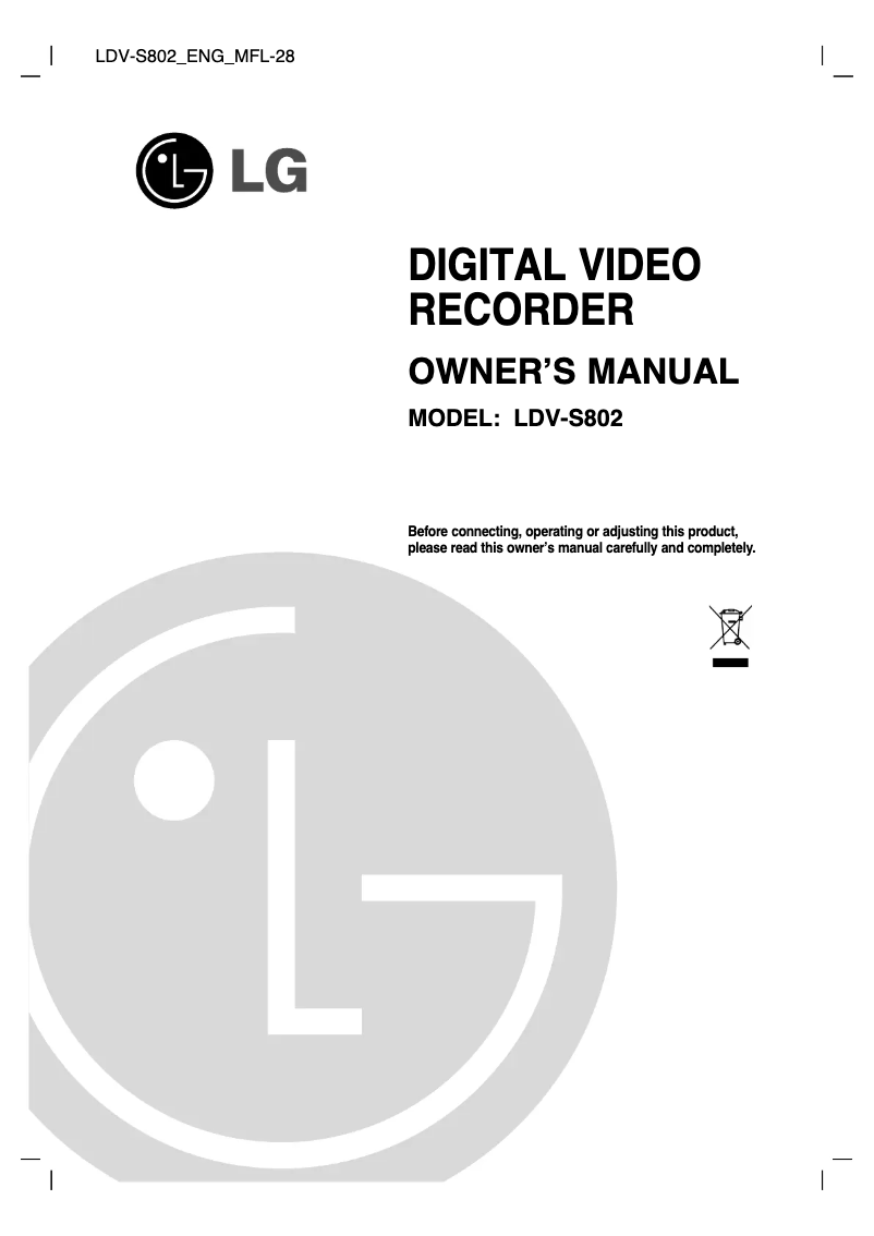 Página 1 del manual Manual de usuario LG LDV-S802