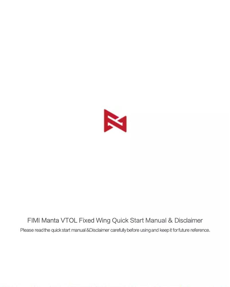 Page n°1 - Manuel utilisateur Fimi Manta