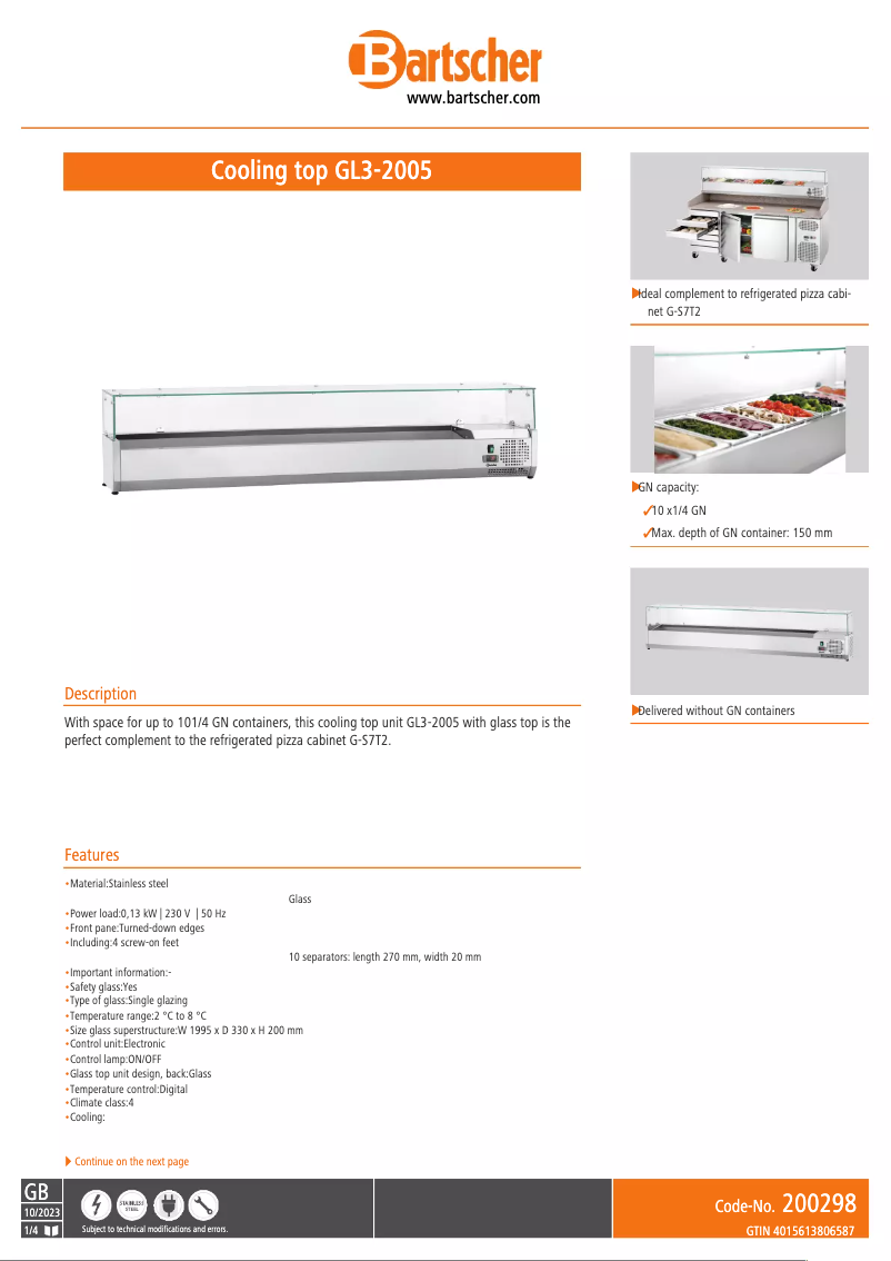 Image de la première page du manuel de l'appareil GL3-2005