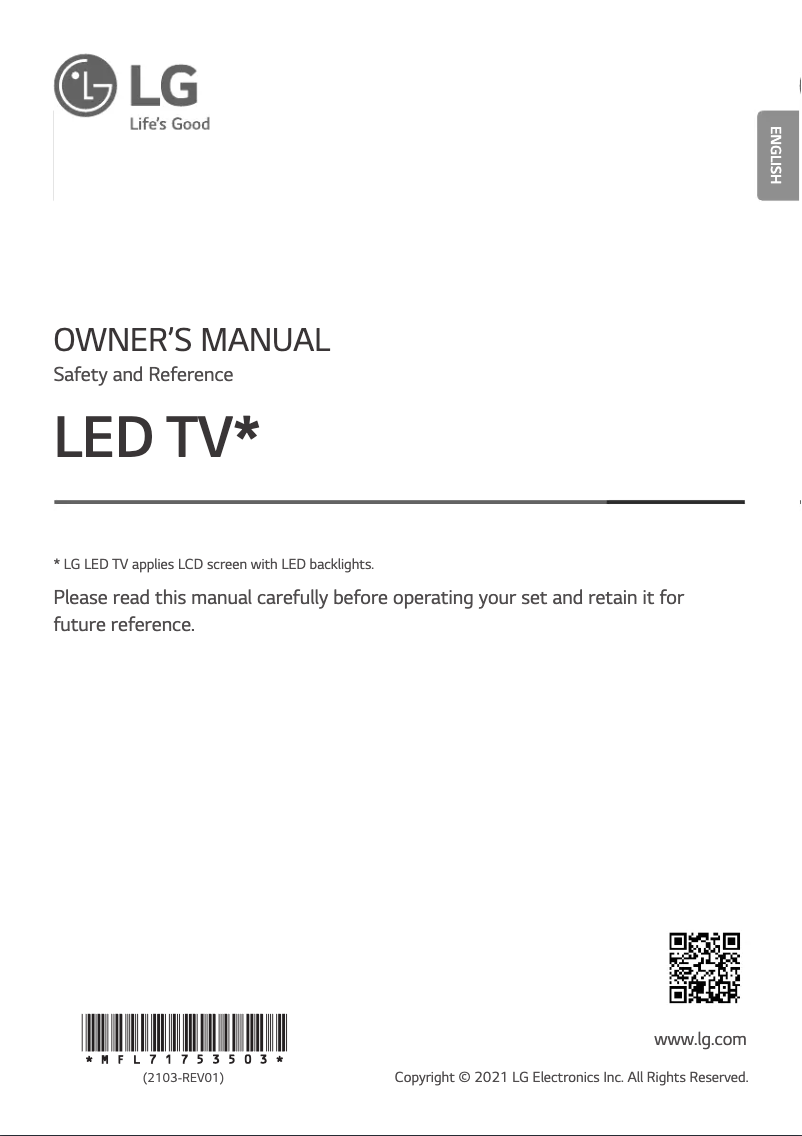 Page n°1 - Manuel utilisateur LG 75NANO926PB