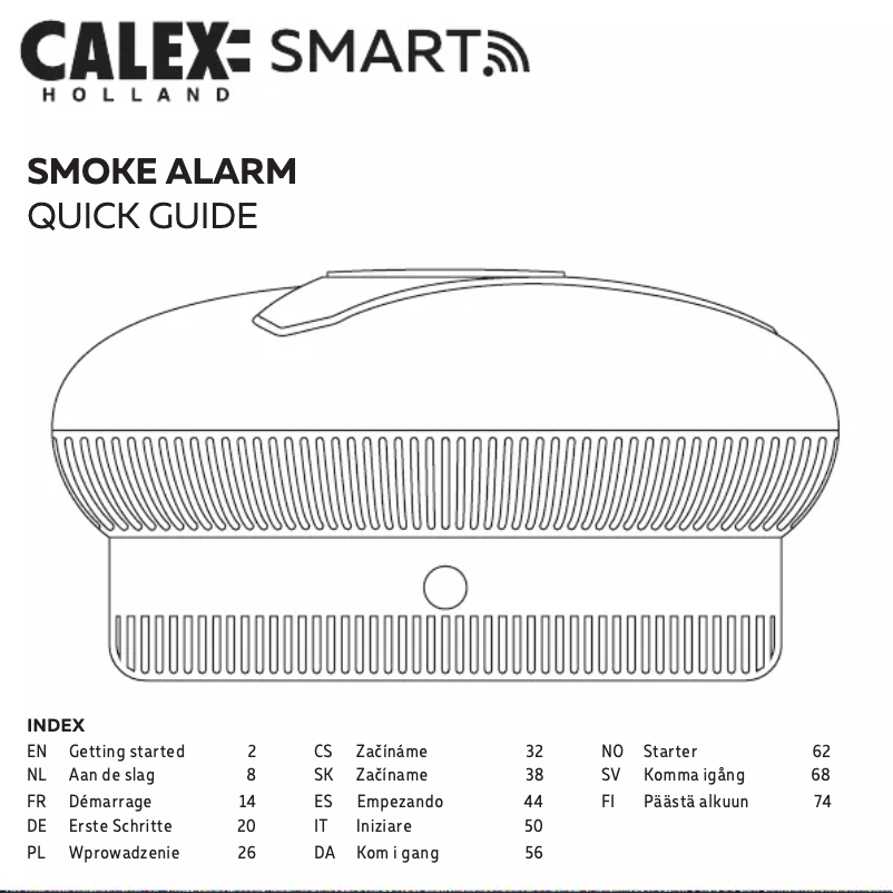 Page n°1 - Manuel utilisateur Calex Smoke Alarm
