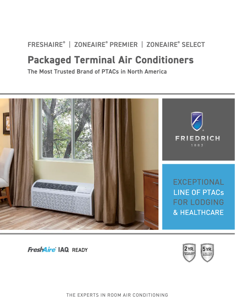 Página 1 del manual Folleto Friedrich PDE12K3SG