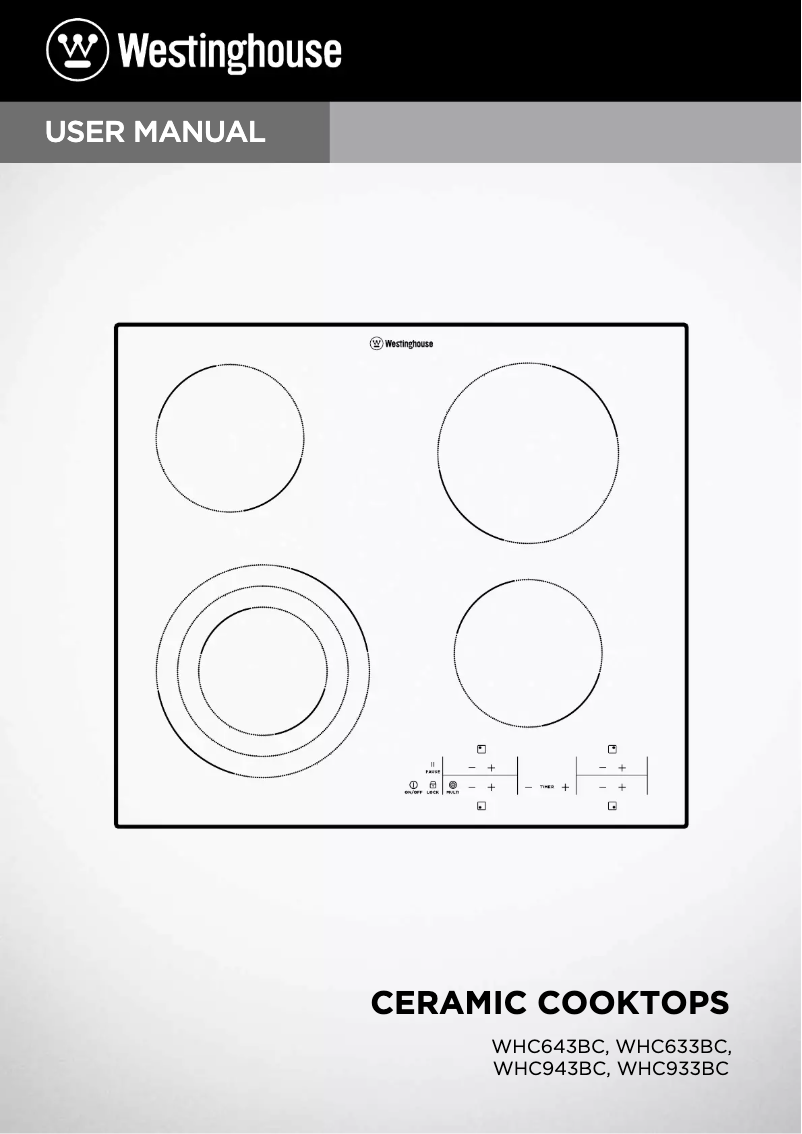 Page 1 de la notice Manuel utilisateur Westinghouse WHC643BC