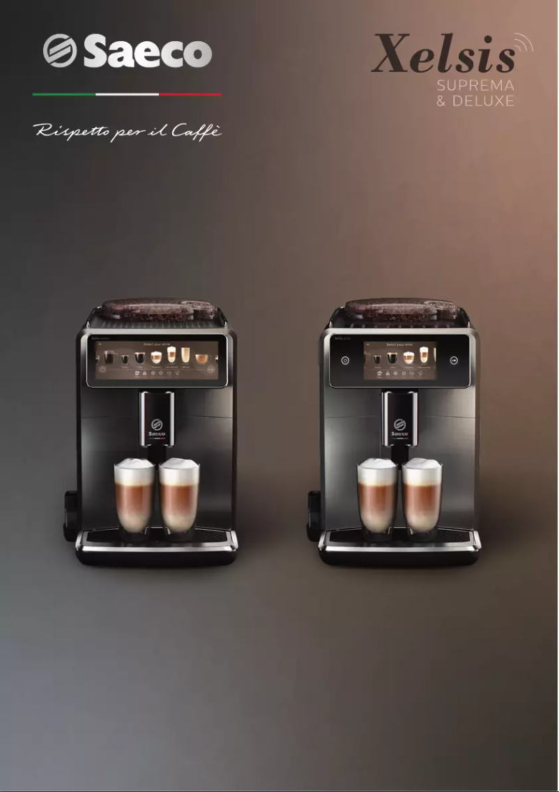 Image de la première page du manuel de l'appareil Saeco Xelsis Deluxe SM8782